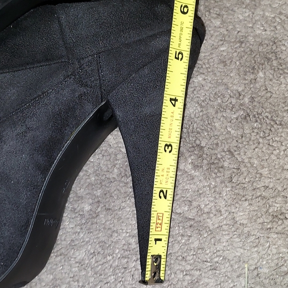 Z London black suede peep toe booties size 7.5 - Picture 9 of 9